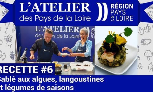 L' Atelier des Pays de la Loire : recette de sablé aux algues, langoustines et légumes de saisons