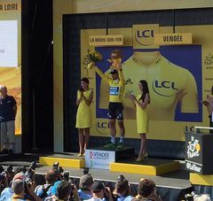 Podium de la deuxième étape du Tour de france 2018