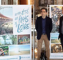 Christelle Morançais et Franck Louvrier conférence de presse pour le lancement de la campagne tourisme