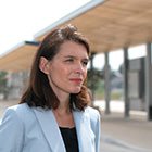 portrait de Christelle Morançais à la gare de Nantes